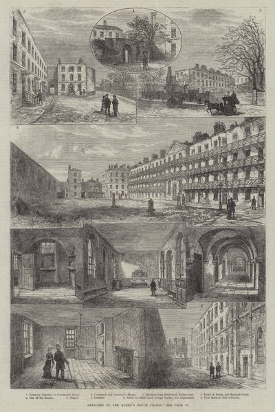 Croquis de la prison de la Queen